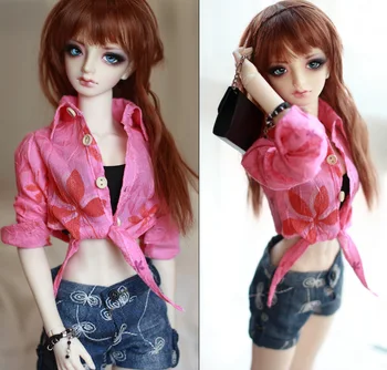 

BJD doll colthes rose red High-waisted shirt for 1/3 BJD DD SD SD10 SD13 SD16 DDL DY doll clothes accessories