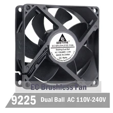80mm 80 9 cm 92mm 92x92x25mm 110 V 120 V 220 V 240 V CE ventilador sin escobillas 2 W 2400 RPM carcasa refrigeración ventilador