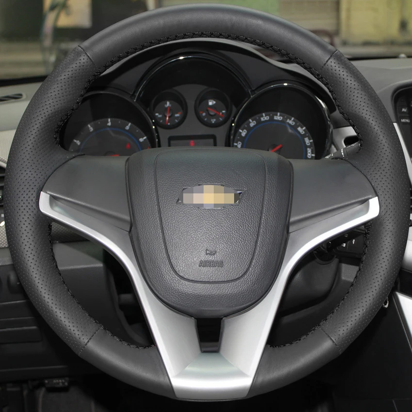Специальный чехол из натуральной кожи для рулевого колеса автомобиля Chevrolet Cruze