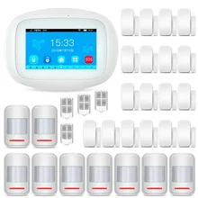 K52 4,3 дюймов Большой Экран WI-FI GSM домашнего офиса охранной сигнализации Системы приложение Управление движения PIR двери Сенсор дистанционного Управление "сделай сам"
