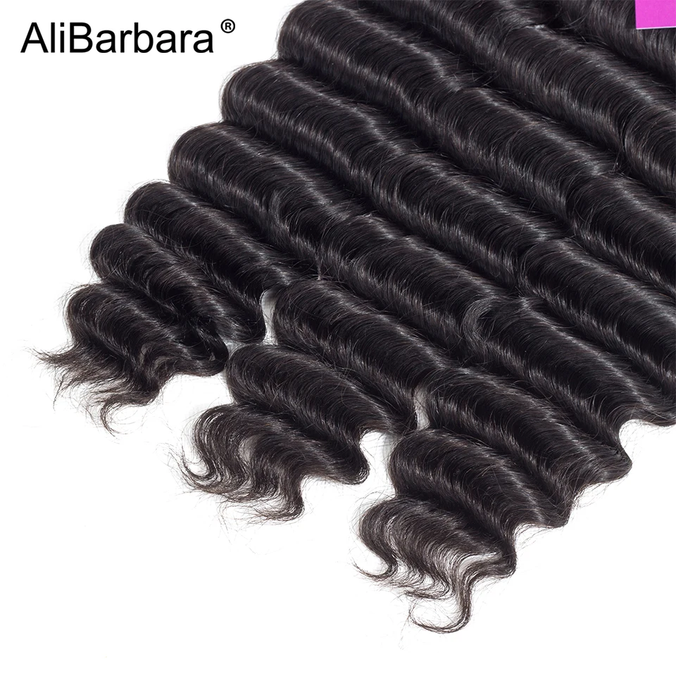 AliBarbara Hair Loose Deep Malaysian Hair Bundles 3pcs 100% Remy Human Hair Weave Extension Natural Black Can be dyed and bleach AliBarbara Hair Loose Deep Malaysian Hair Bundles 3pcs 100% Remy Human Hair Weave Extension Natural Black Can be dyed and bleach