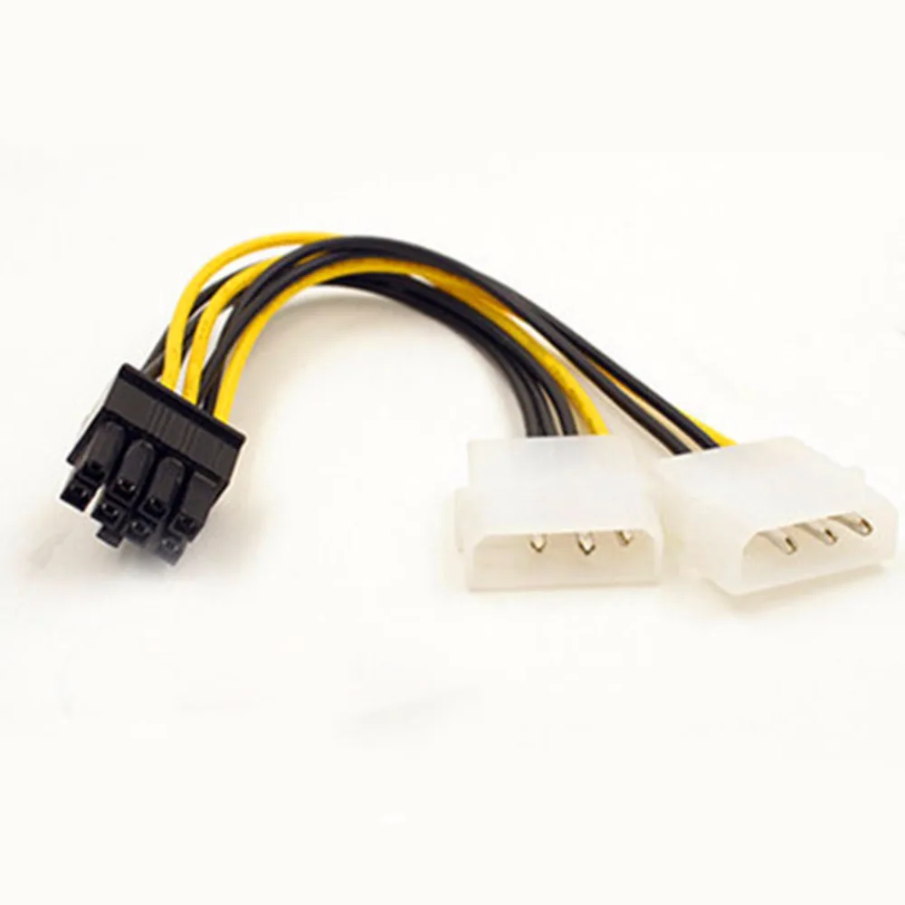 18 см 8 контактный двойной 4 шнур питания для видеокарты Y образный PCI Express на кабель