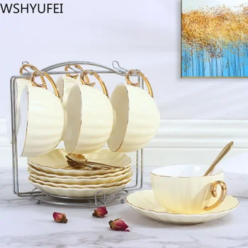 

Nordic creative bone china mug Luxury milk cup couple cup Red tea cup Office coffee cup Household drinking utensils WSHYUFEI