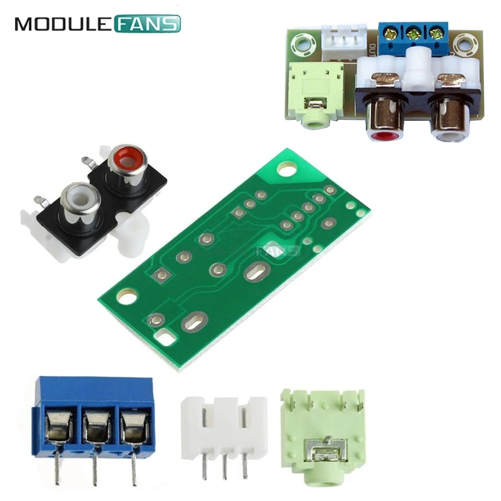 

DIY Kit Audio DC 5V Switch Board Module RCA 3.5mm Audio Input Block For Amplifier Electronic Kits