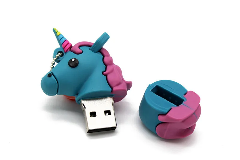 KING SARAS 64 Гб милый мультяшный единорог стиль usb флэш-накопитель usb 2,0 4 ГБ 8 ГБ 16 ГБ 32 ГБ флешка, подарок usb