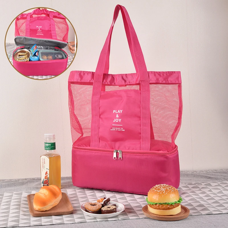 

Multifunctiona Beach Picnic Cooler Bag Ice Pack Insulation Thermal Package Waterproof Camping Lunch Bags Food Drink Storage
