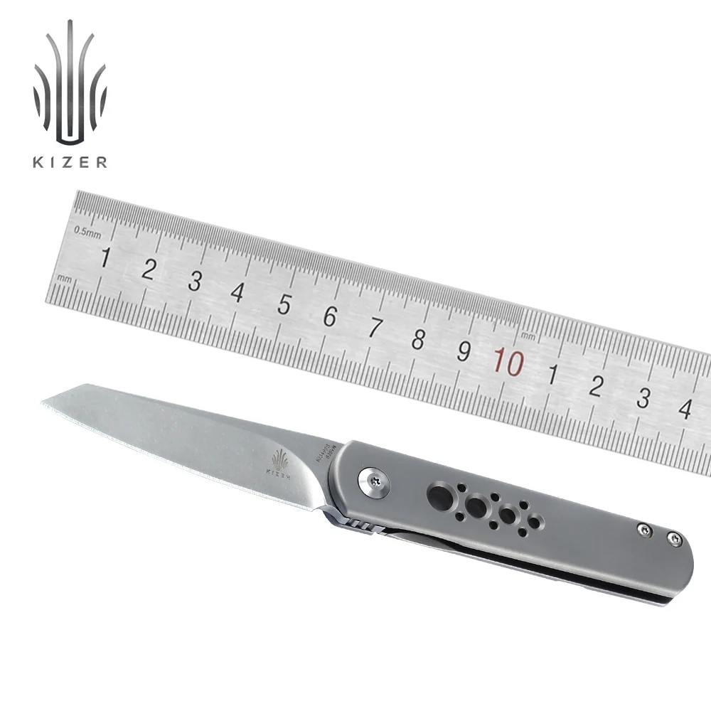 Kizer mini edc нож Feist KI3499S Лучшие ножи s35vn лезвие из нержавеющей стали лучшие складные с гладкой титановой