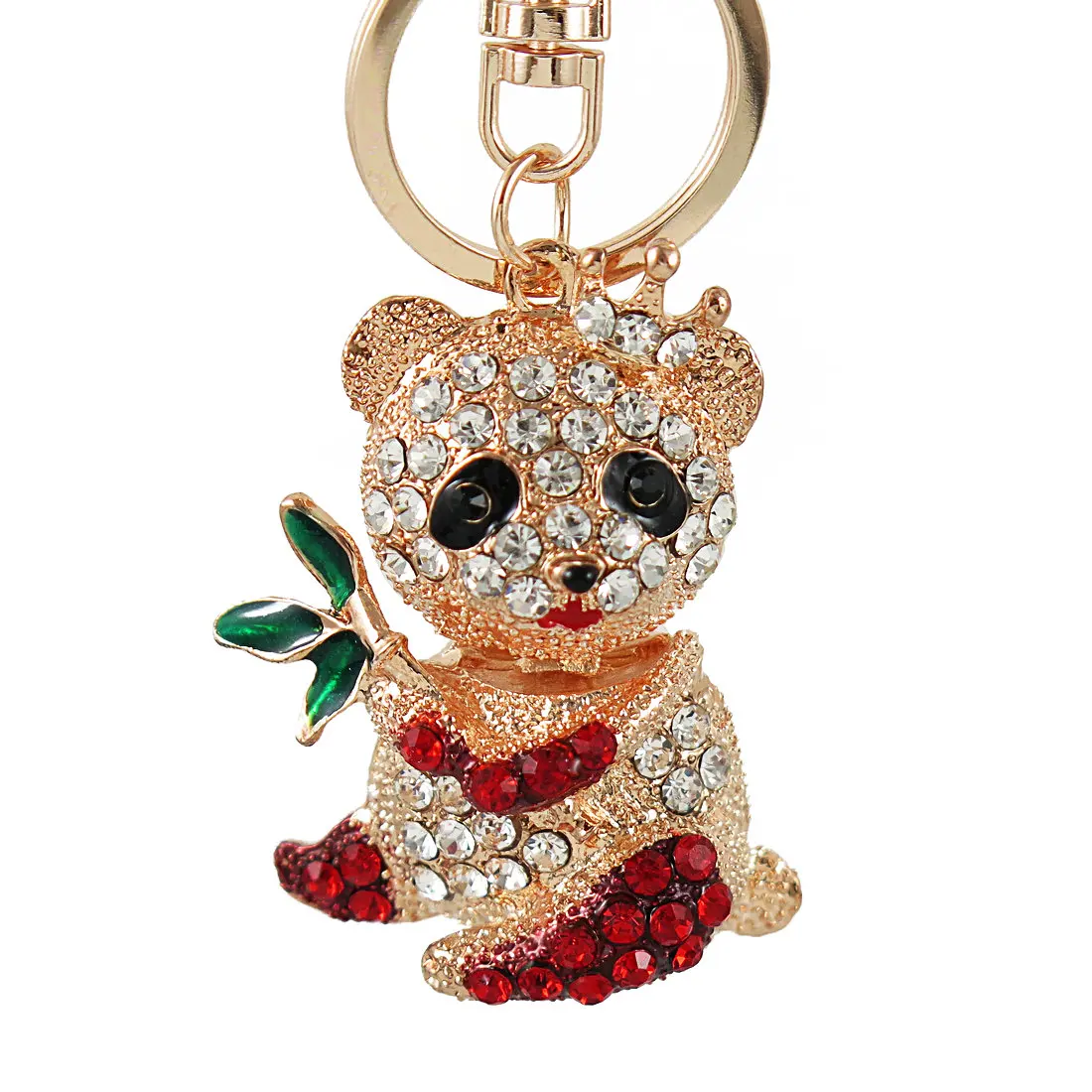 

Hig Qualty Bear Crystal Bear Key Chain Holder Rhinestone Keychain Car Key Ring For Holder Bag KeyChains For Birthday Friend Gift