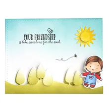 Naifumodo Tree Border and Hill Background Metal Cutting Dies for Cutting Scrapbooking for Card Making Stencil Craft Die Cuts