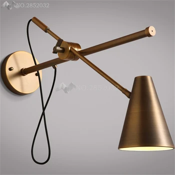 

JW Modern Art Loft Murale Applique Luminaire Industrial Edison Wall Lights Vintage Stair Wall Lamp Wrought Iron Shade Fixtures