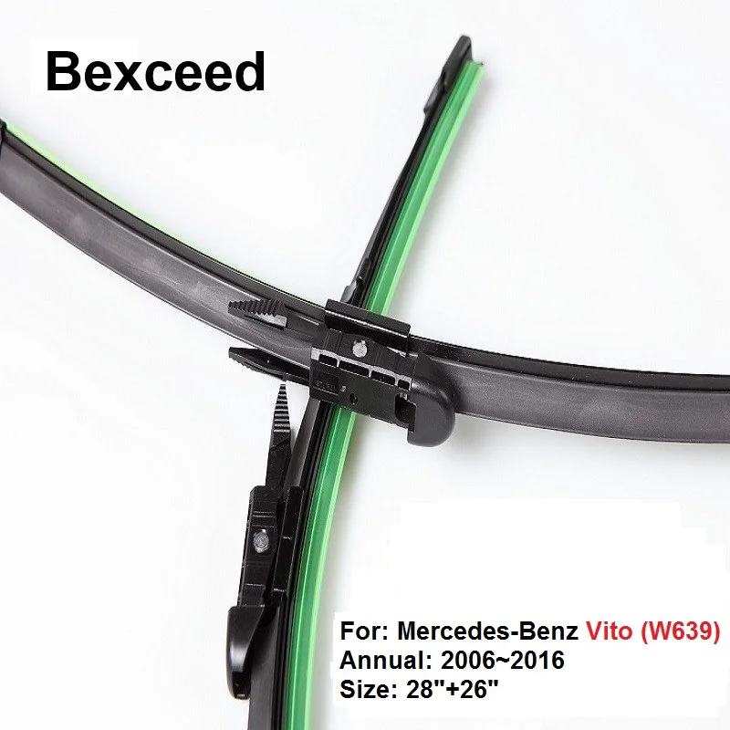 

for Mercedes Vita Viano W639 Bexceed Car windshield windscreen wiper blade 28"+26"2006 2007 2008 2009 2010 2011 2012 2013 2016