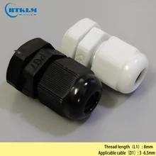 IP68 PG7 провода Диаметр 3-6,5 мм кабель 2 шт./лот Водонепроницаемый нейлоновый Пластиковый кабель кабельный ввод Разъем проволочная манжета