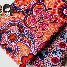 2 шт. 50x50 см смешанный этнический стиль хлопчатобумажная ткань tecidos, цветочный принт DIY Ткань для шитья куклы серии Лоскутная Ткань C004