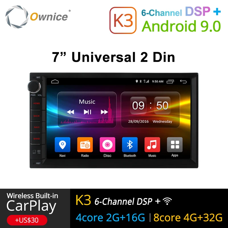 Ownice K1 K2 K3 Android 9.0 Octa Core 2 din Universal For Nissan GPS