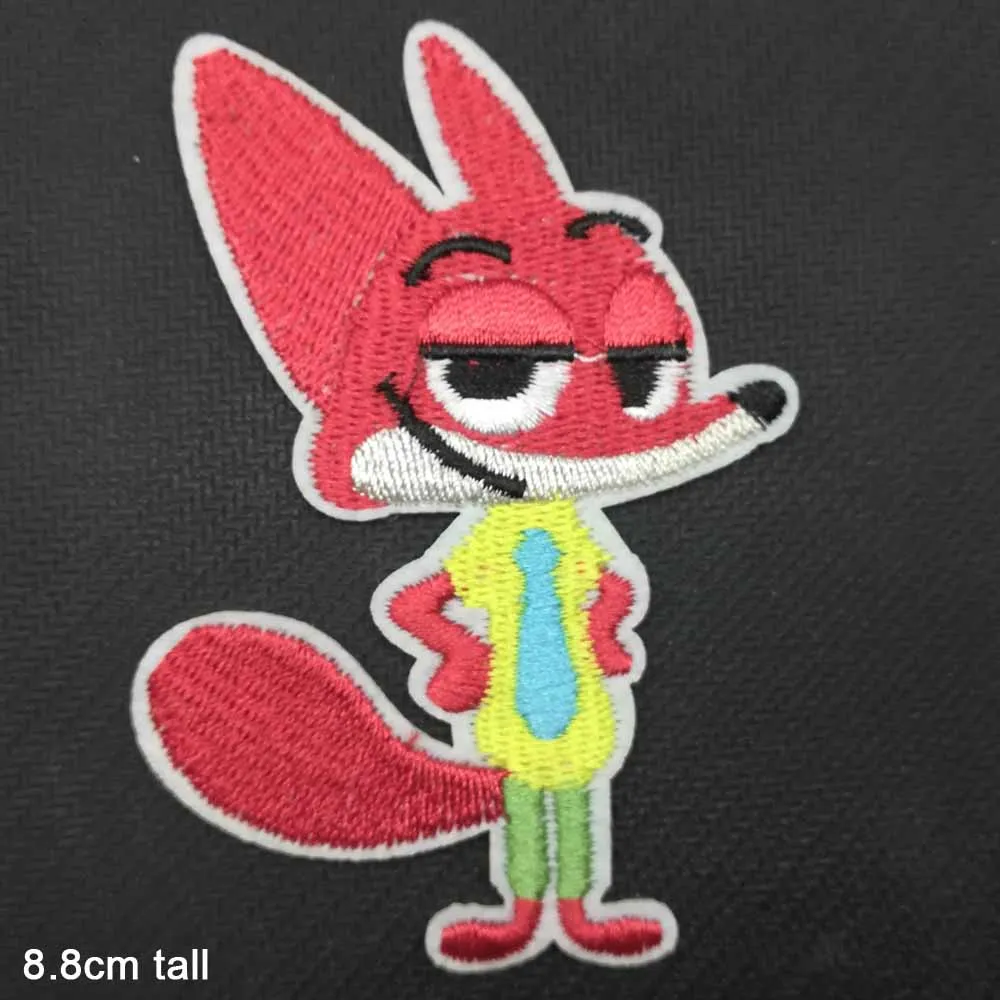

Cartoon Red Fox Iron On Embroidered Clothes Patches For Clothing Stickers Garment Wholesale