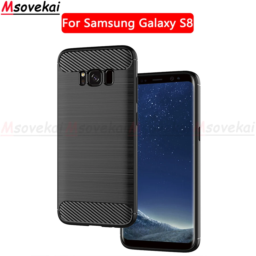 

For Samsung Galaxy S8 Case Silicon Heavy Shockproof Carbon Fiber Soft Silicone Case For Samsung Galaxy S8 G950 Phone Cover Shell