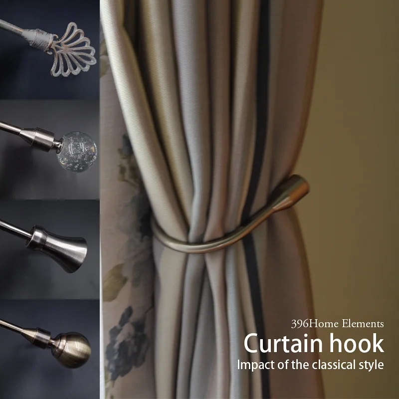 AIBOULLY 2 Pcs/Set Curtain Holder Living Room Curtain Holdback Curtains