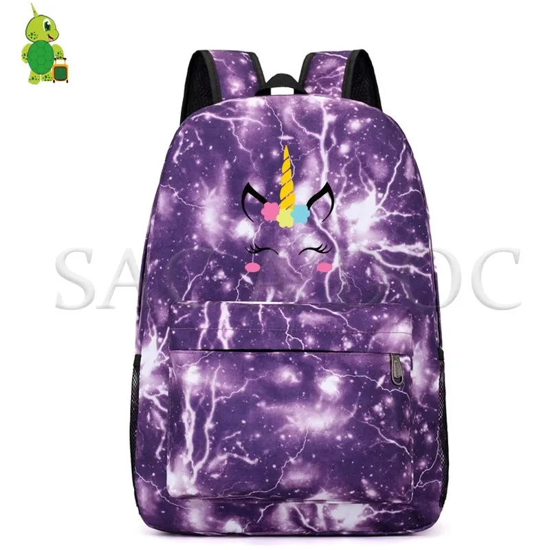 Galaxy Space рюкзак с единорогом мультфильм школьные сумки для подростков мальчиков рюкзак для девочек с отделением для ноутбука женщин мужчин повседневный рюкзак для путешествий - Цвет: 10