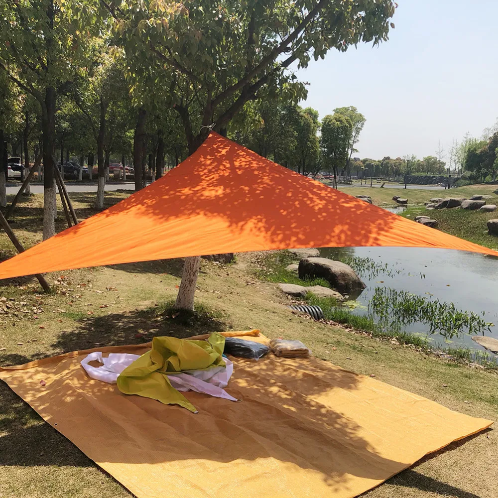 

Sun Shade Sail Waterproof Polyester Cloth Square Triangles Outdoor Shading Garden Courtyard Balcony Carport Awnings