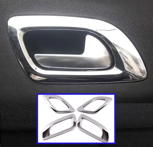 Хромированная Крышка для внутренней дверной ручки рамка CITROEN 2010 2011 2012 2013 2014 2015 2016