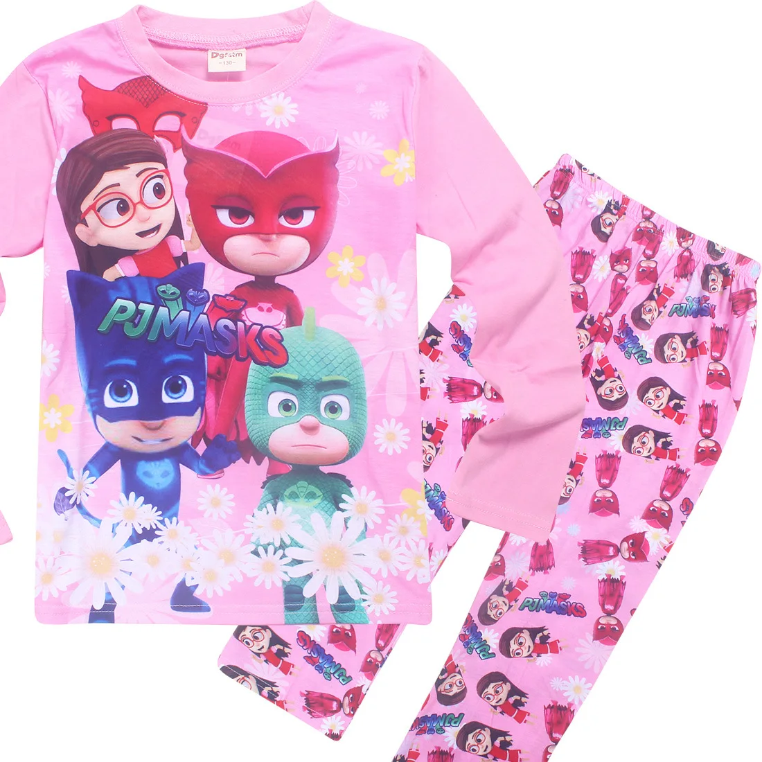 

-Autumn pure cotton long Sleeve T-shirts + pants baby sets children costume streetwear cartoon pattern
