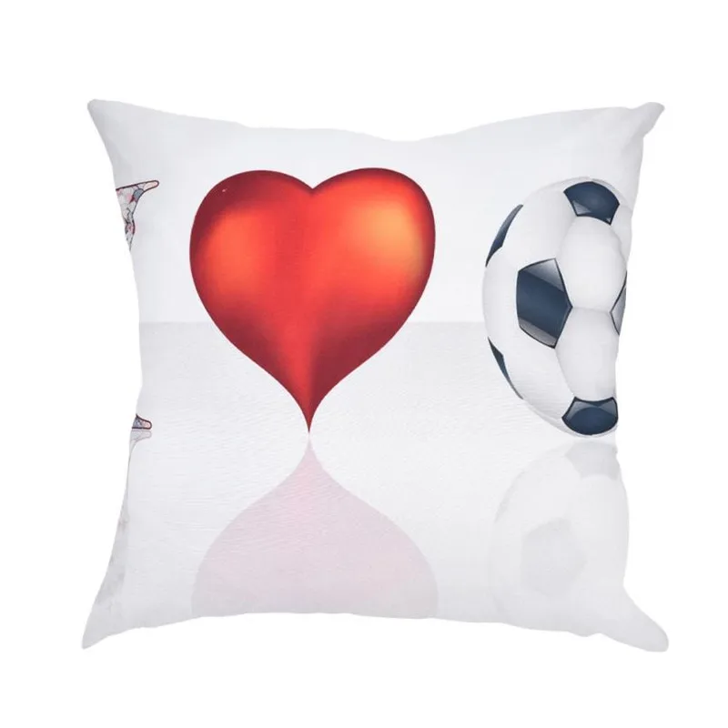 Soccor Print Pillow Case Polyester Sofa Car Cushion Cover Home Decor02