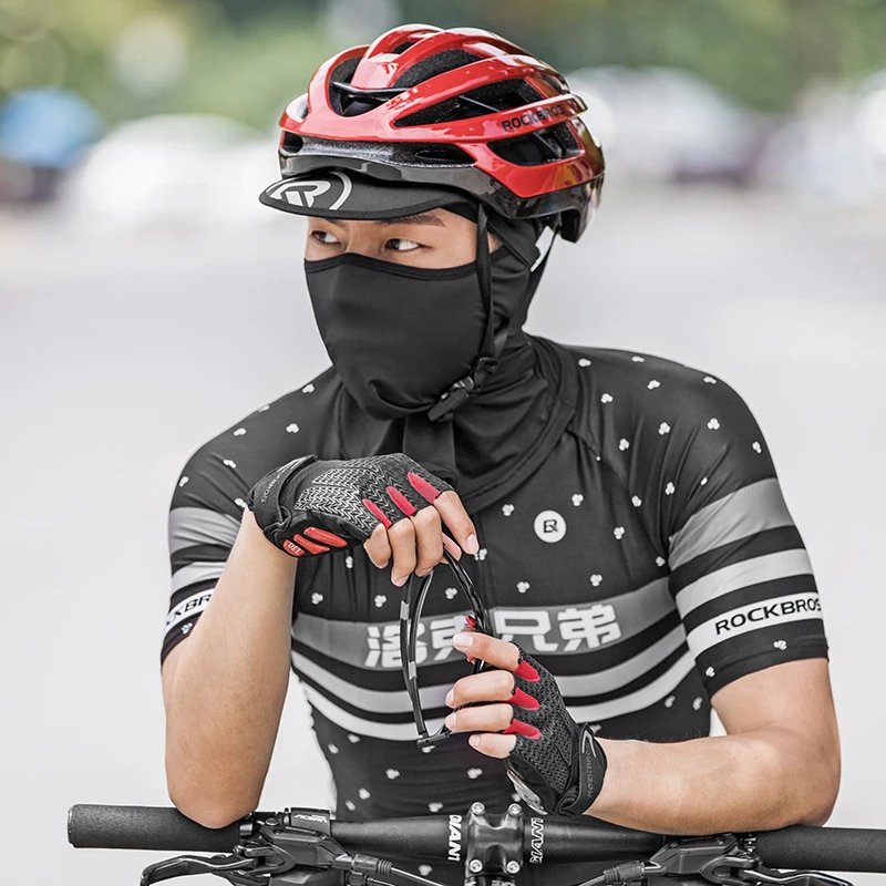 ROCKBROS летняя велосипедная солнцезащитная Кепка бандана Мужская велосипедная ледяная шелковая шапка, защищающая от УФ-излучения велосипедная уличная спортивная мотоциклетная рыболовная маска для лица