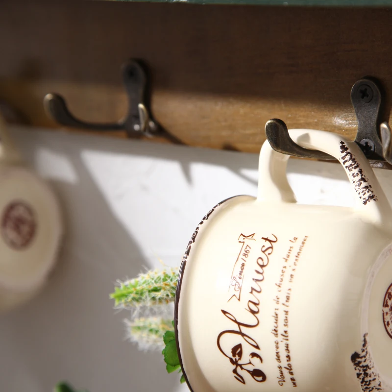 helm wheel design shabby vintage 3 hooks floating shelves wood (3)