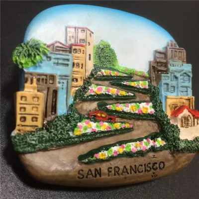 

San Francisco USA Tourism Souvenir 3D Fridge Magnets Creative Home Decoration Refrigerator Magnetic Stickers Gift