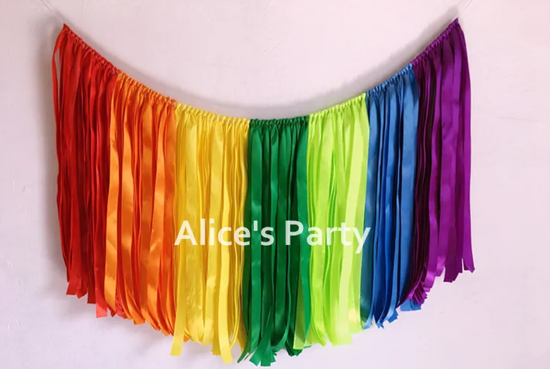New 60cm Tall Rainbow Birthday Party Garland Bunting Celebrations