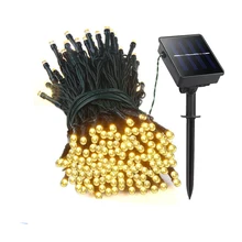 22 M 200 LED solar led luzes cordas Garland Lâmpadas Solares para jardim de casamento Decoração festa de Natal Ao Ar Livre