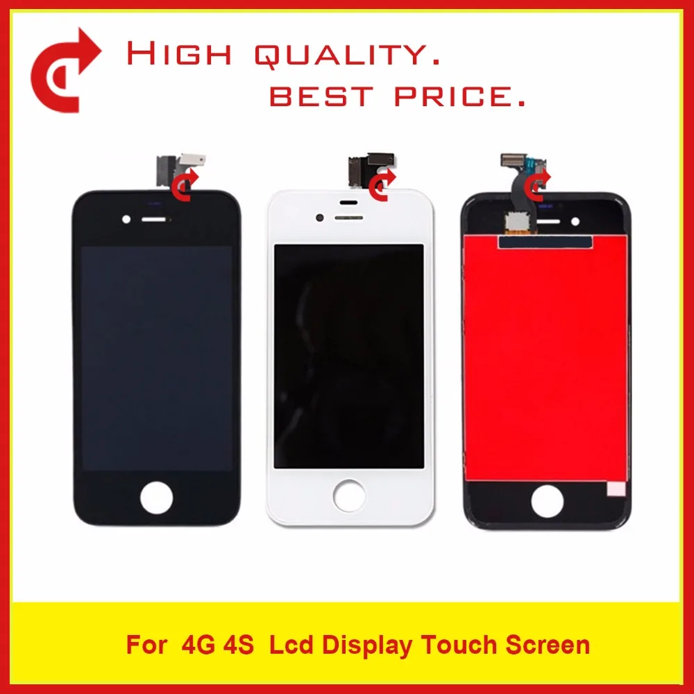 

High Quality 3.5" For iPhone 4 4G 4S Full Lcd Display With Touch Screen Digitizer Assembly Complete Free Shipping