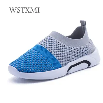

Children Shoes for Boys Sneakers Girls Casual Shoes Kids Sock Shoes Mix Color Slip-on Mesh Breathable Outdoor White Sports Shoes