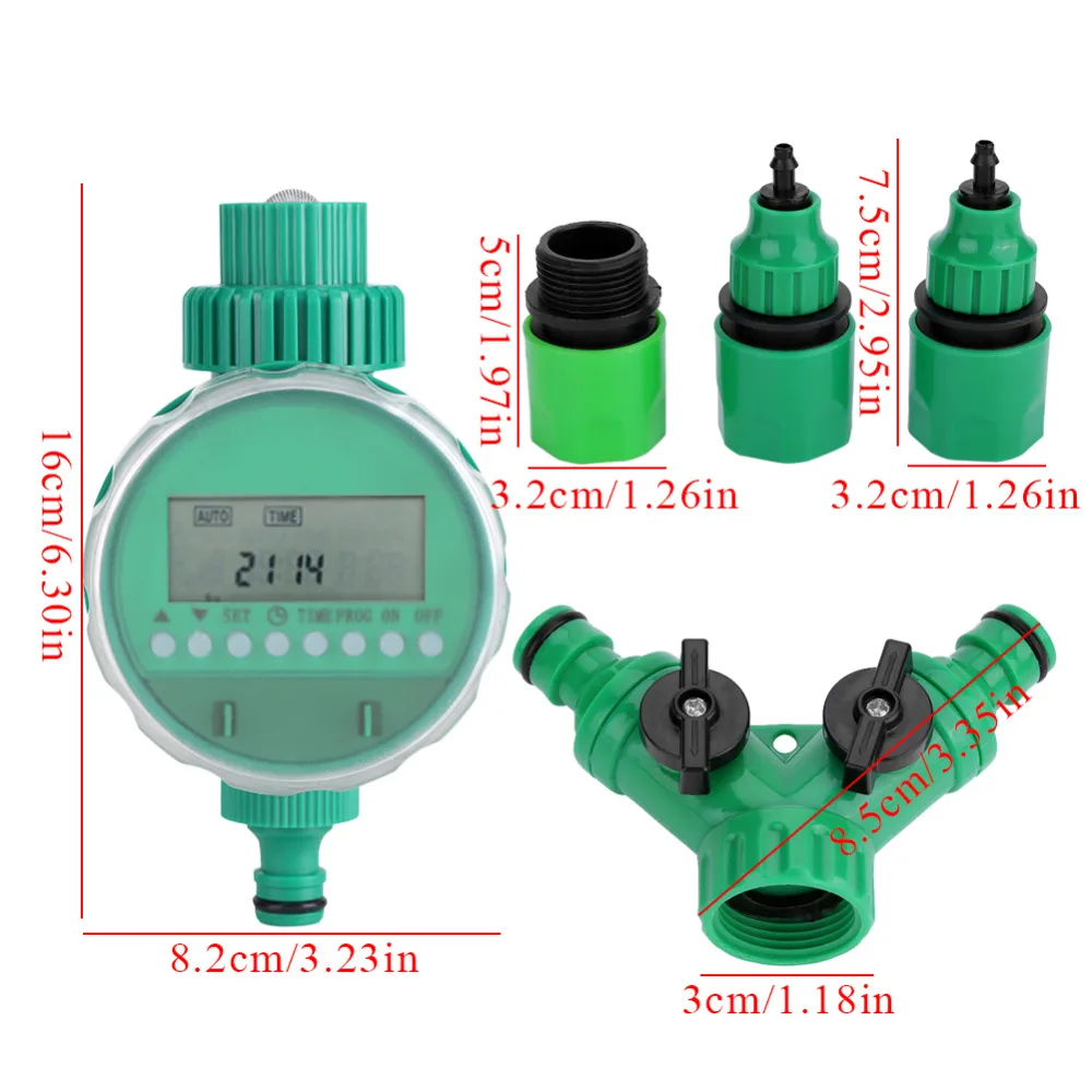 Высокое качество, автоматический таймер для полива, набор, контроллер для полива, таймер с y-образным быстрым соединителем, таймер для полива садовой воды