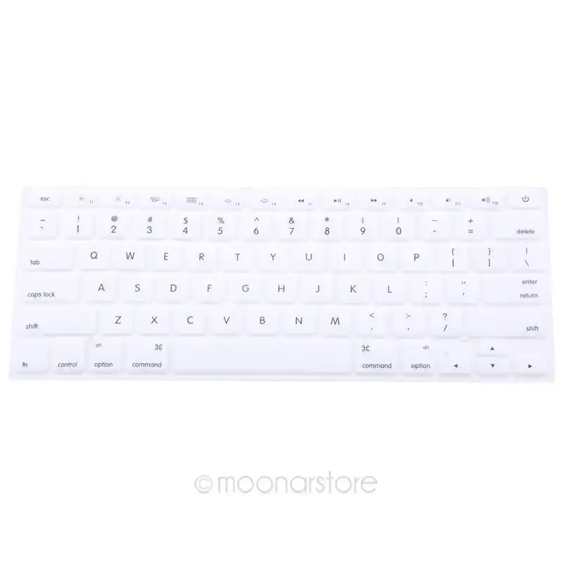 Silicone Keyboard Cover Protector Skin for Pro 13 15 17 Pro Air 13 Soft Keyboard Stickers 9 Colors-Silver