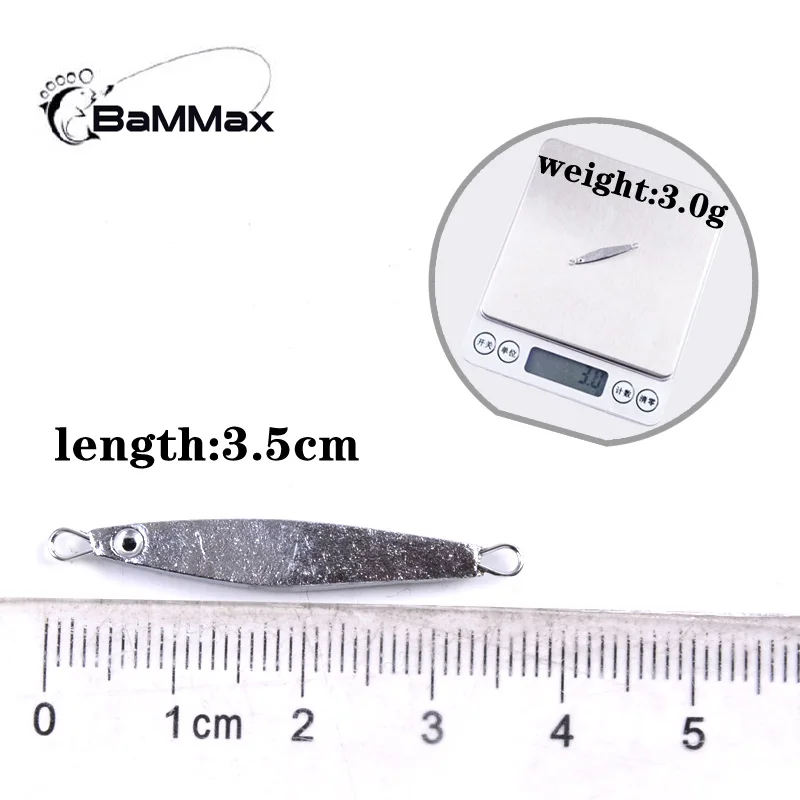 Bammax Metal spinner Lures 2pcs 3.5cm 3g Jig Swimbait Spoon Jigging Shore Cast Iron Artificial Hard Bait Fishing accessories