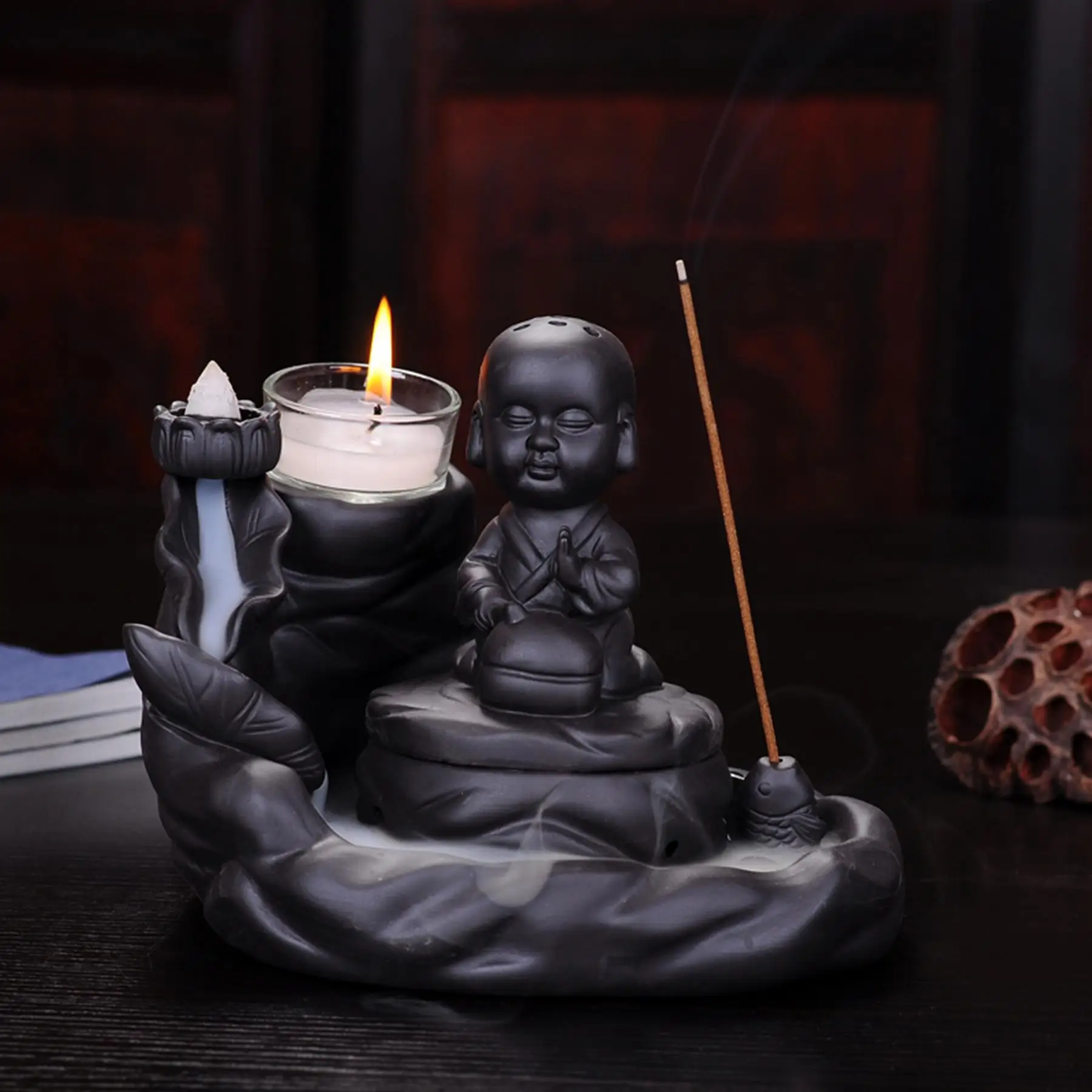 Backflow incense burner Multifunction ceramic incense burner incense