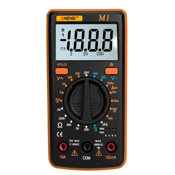 

M1 Auto Digital Multimeter Backlight AC/DC Ammeter Voltmeter Ohm Portable Meter voltage Transistor Test multi meter new