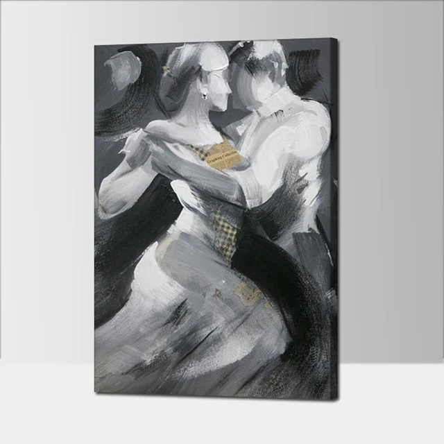 Aliexpress Com 100 Hand Painted Home Decor Painting 100 Hand Painted Home Decor Painting Calligraphy Tango Dancer Modern Abstract Figure On Canvas