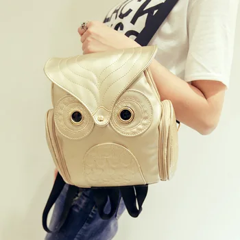 

New middle school schoolbag owl personality bucket shoulder bag female bag backpack shoulder bag