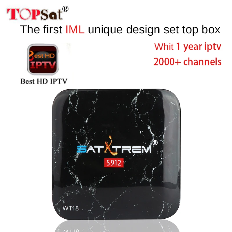 

Android 7.1 tv box Amlogic S912 Octa core IML unique design set top box with 1 year iptv m3u italia french 2000+ channels