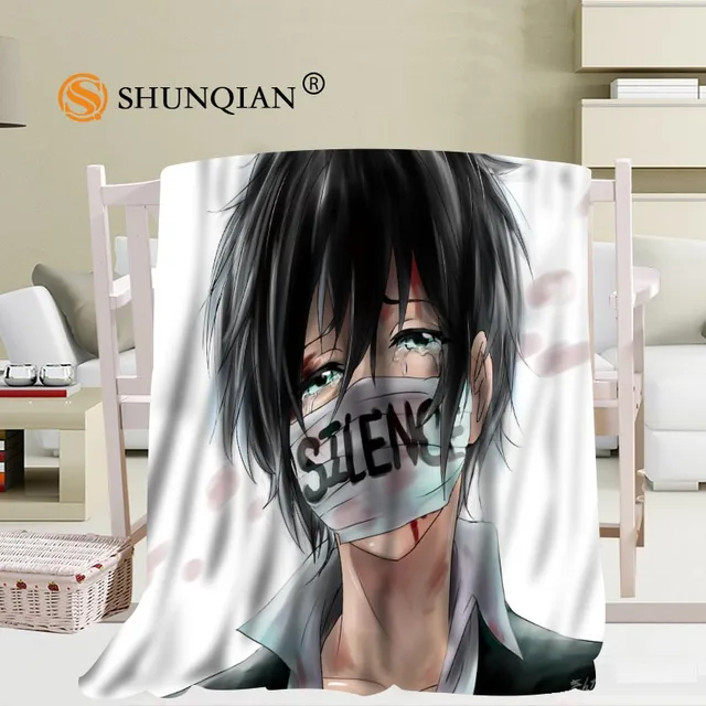 Custom Anime Boy Blanket Soft Fleece DIY Your Picture Decoration