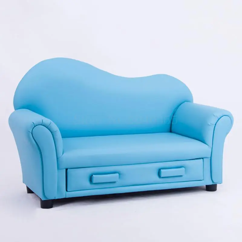 Детский мини-диван, диван для чтения, стул для хранения, диван-скамейка, милое двойное сиденье, кожаный художественный ленивый диван