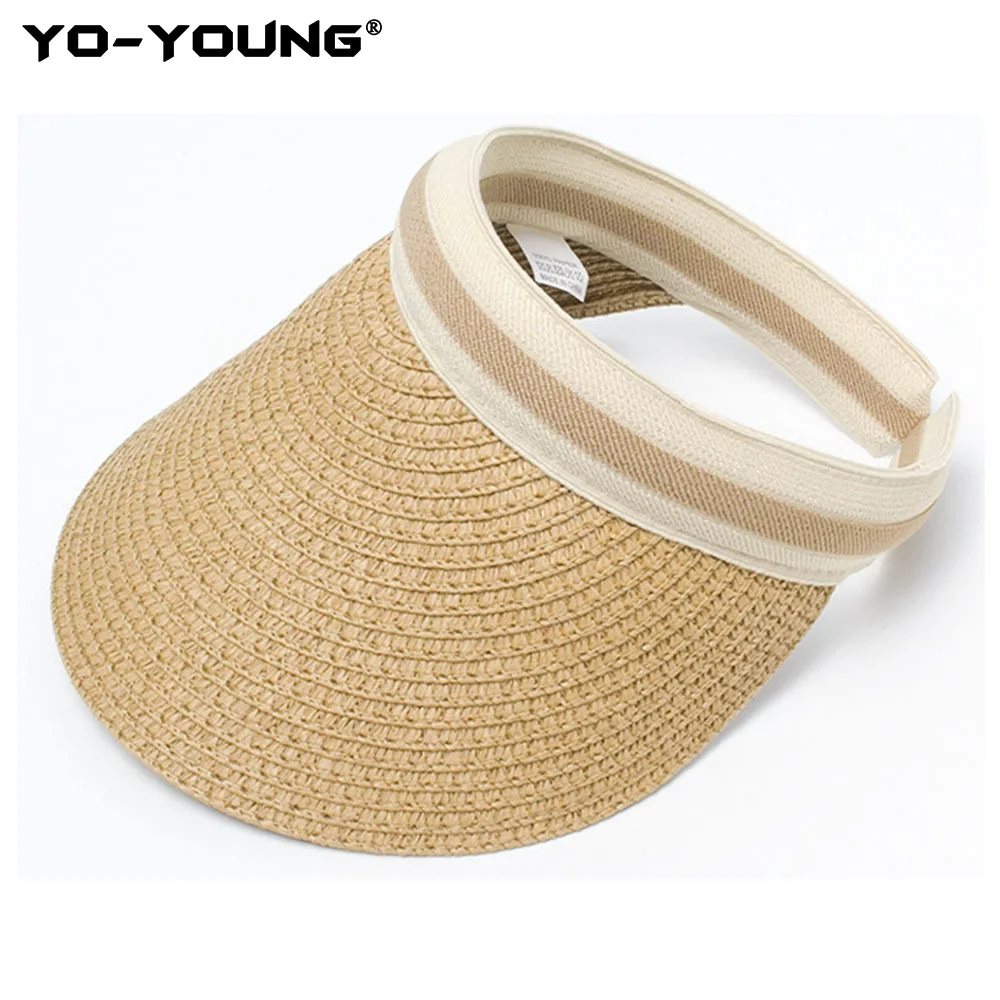 Yo-Young/женские летние шляпы от солнца, сворачивающиеся корейские Солнцезащитные козырьки, шляпа, Пляжная солнцезащитная Кепка, женская шапка, 56-58 см - Цвет: 8