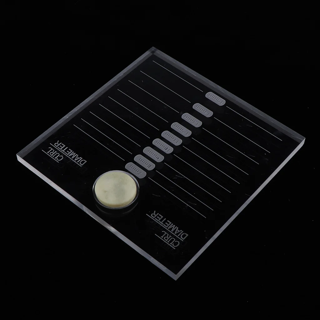 Transparent Eyelash Extension Tray Adhesive Glue Pallet Holder Stand Lashes Plate Display Board, Clear