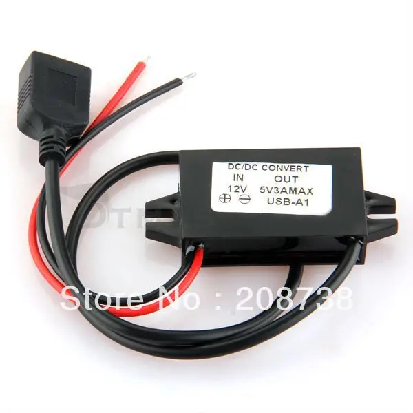 Регулятор преобразователя DC 8 V 22 V понижающий до 5 V 3A 15 W USB мощность автомобиля