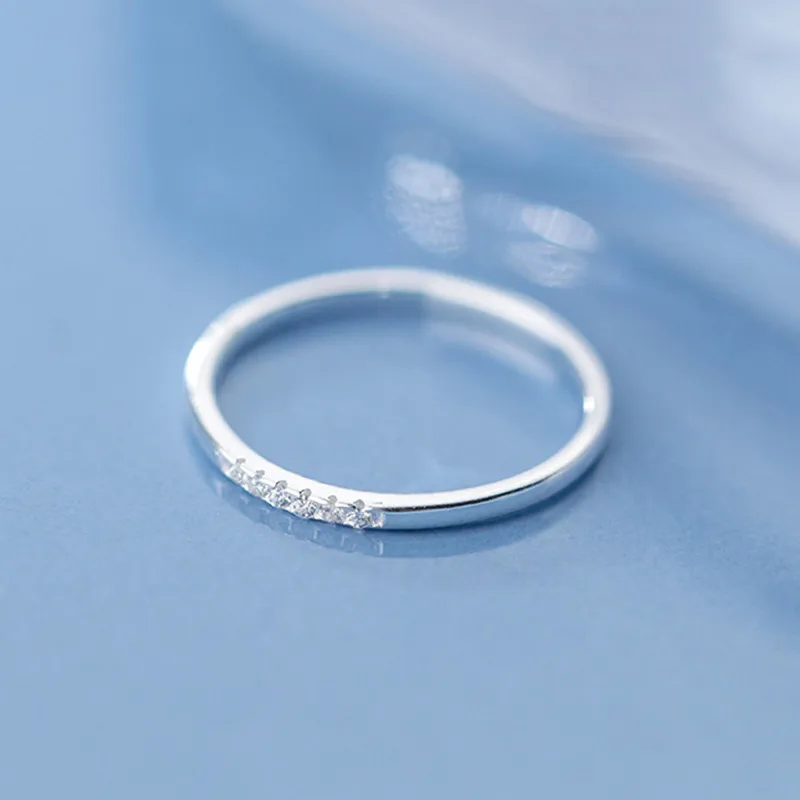 PONYKISS, Трендовое, 925 пробы, серебряное, простое, циркониевое, с изменяющимся размером, геометрическое кольцо для женщин, вечерние, тонкий аксессуар, прекрасный подарок