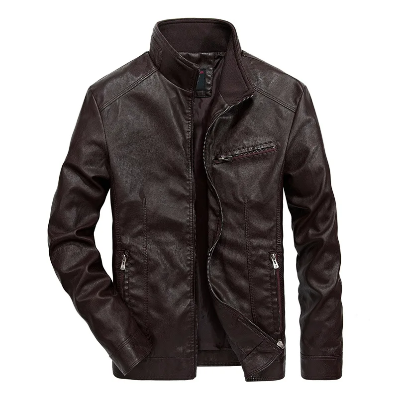 

Drop Shipping New Men Leather Jackets Coats Autumn Winter Male Tops Outwear Windproof Warm Handsome Casual Youth Jackets