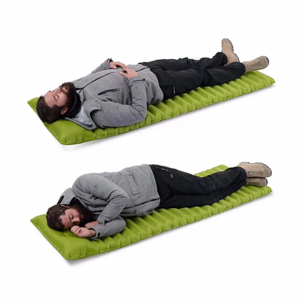 

186x60x8.5cm foldable cushion Outdoor Fold Moisture-proof Inflatable Camping Tent Sleeping Pad with pillow Hot Search