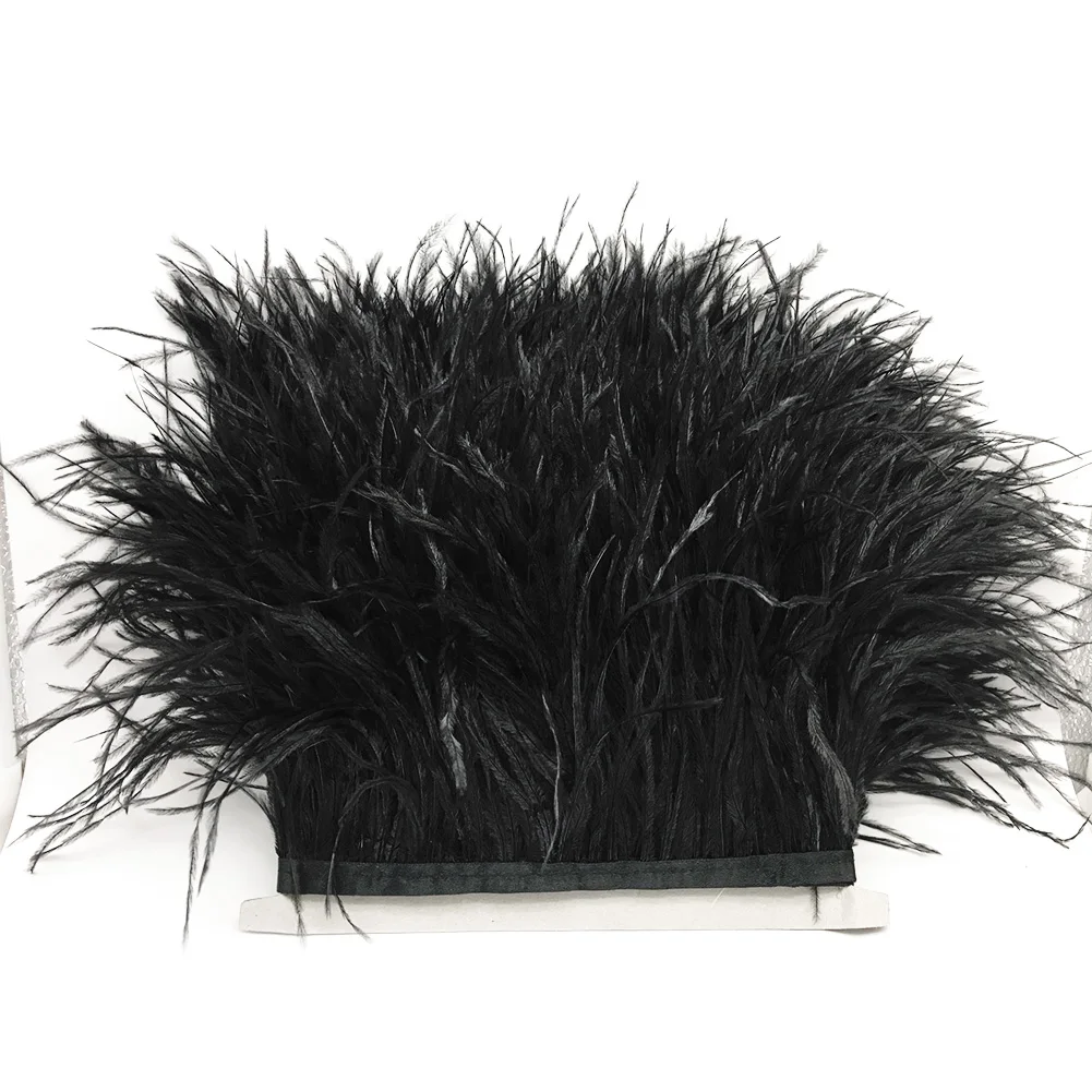 

Costumes Stage Clothes Decoration Soft Feather Fringe Dress Sewing Satin Crafts Ribbon Tape Handmade Ostrich Trims DIY Headband